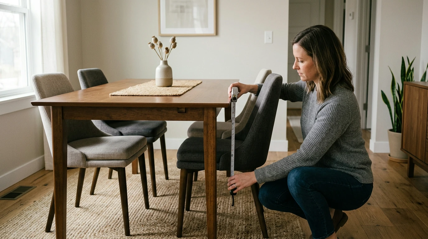 Dining Chair Sizing & Comfort Checklist (Easy Fit Guide)