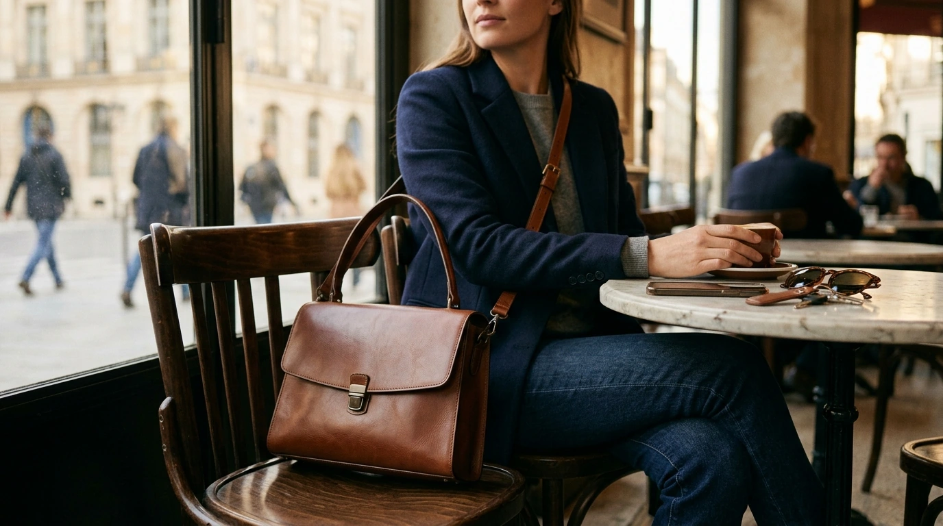 Polished Leather Shoulder & Crossbody Bag for Everyday